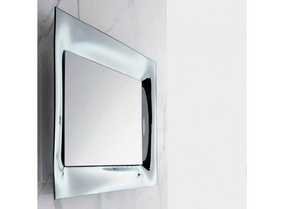 Baie rama oglinda de sticlă topită de argint design modern Arin