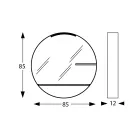 Oglinda de baie metalica cu 2 rafturi din sticla Made in Italy - Einstein Viadurini