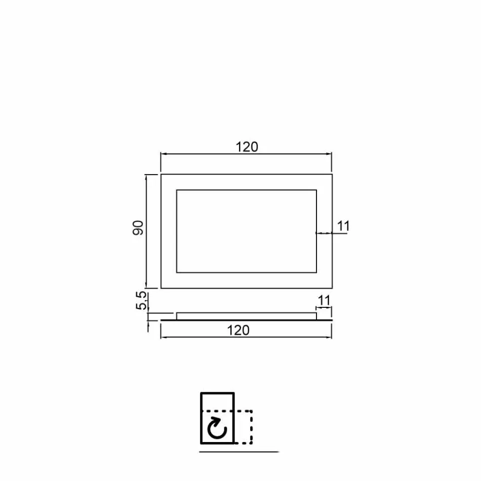 Oglinda baie modernă, cu rama de sticla decorativa si lumini LED Tara Viadurini