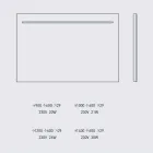 Oglindă modernă de perete cu lumină LED și cadru din oțel Made in Italy - Yutta Viadurini