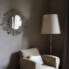 Oglindă circulară de perete de design modern din fier fabricat în Italia - Stelio Viadurini