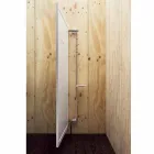 Oglindă de perete cu ușă de deschidere și cârlige pentru paltoane Made in Italy - Boro Viadurini