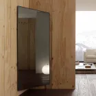 Oglindă de perete cu ușă de deschidere și cârlige pentru paltoane Made in Italy - Boro Viadurini