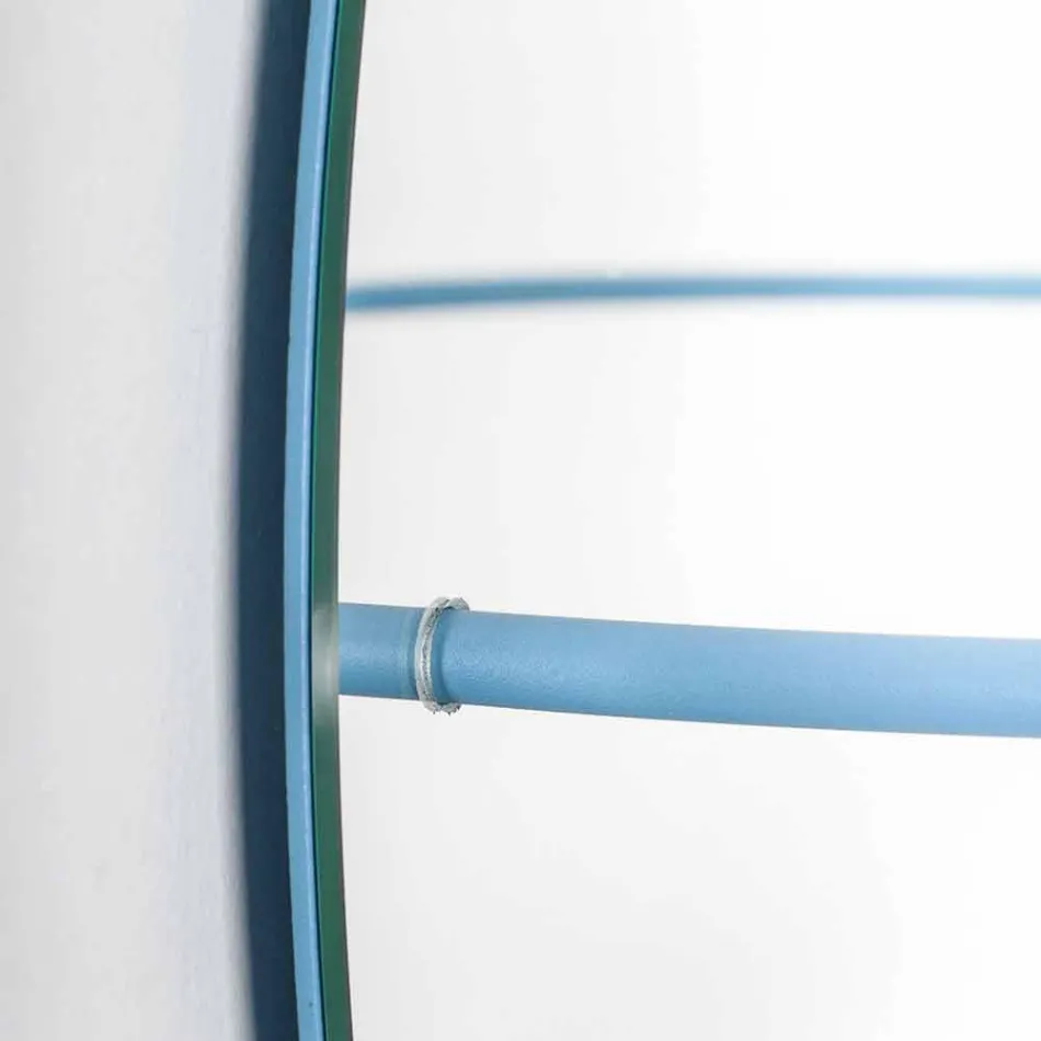 Oglindă de perete cu suport modern pentru oțel fabricat în Italia - Chioccia Viadurini