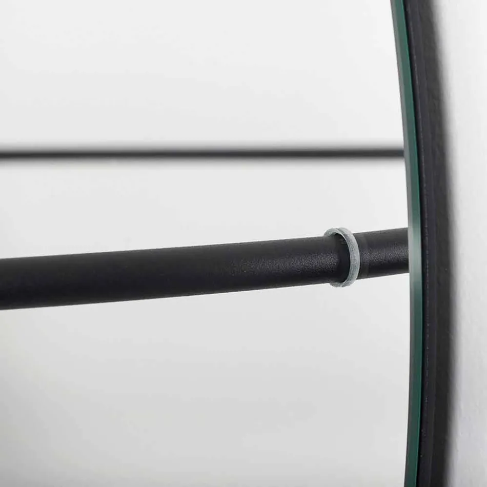 Oglindă de perete cu suport modern pentru oțel fabricat în Italia - Chioccia Viadurini