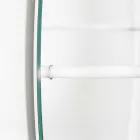 Oglindă de perete cu suport modern pentru oțel fabricat în Italia - Chioccia Viadurini