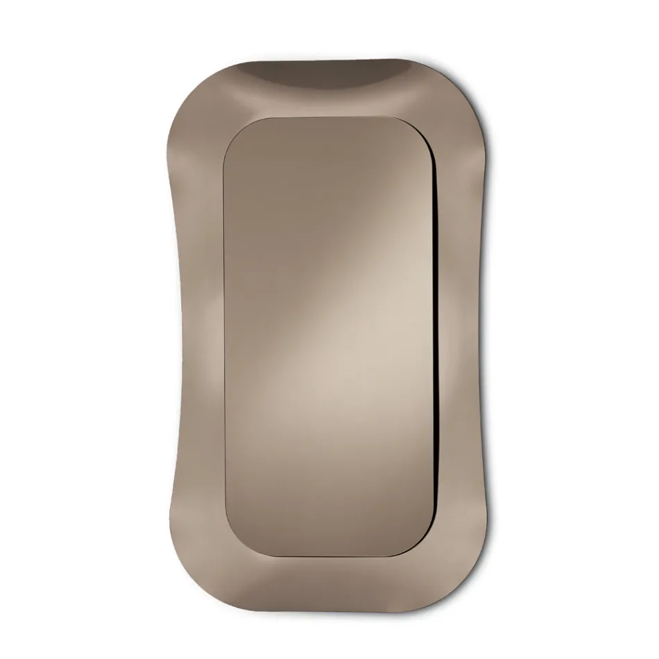 Oglindă de perete cu ramă din sticlă fuzionată, fabricată în Italia - Adored Viadurini