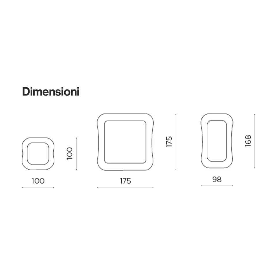 Oglindă de perete cu ramă din sticlă fuzionată, fabricată în Italia - Adored Viadurini