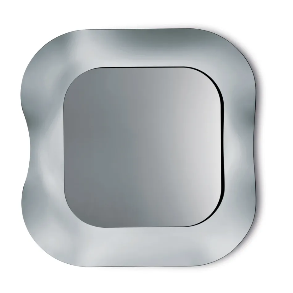 Oglindă de perete cu ramă din sticlă fuzionată, fabricată în Italia - Adored Viadurini