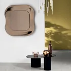 Oglindă de perete cu ramă din sticlă fuzionată, fabricată în Italia - Adored Viadurini