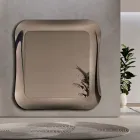 Oglindă de perete cu ramă din sticlă fuzionată, fabricată în Italia - Adored Viadurini