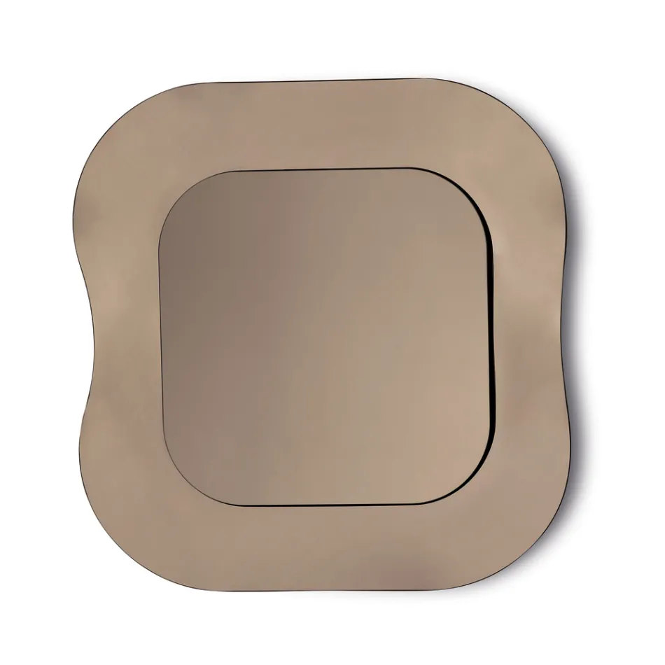 Oglindă de perete cu ramă din sticlă fuzionată, fabricată în Italia - Adored Viadurini