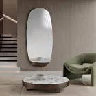 Oglindă de perete Arabella cu gravuri fabricată în Italia Viadurini