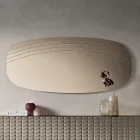 Oglindă de perete Arabella cu gravuri fabricată în Italia Viadurini