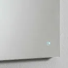 Oglindă de perete cu lumină integrată din oțel inoxidabil Made in Italy - Tuccio Viadurini