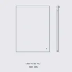 Oglindă de perete cu lumină integrată din oțel inoxidabil Made in Italy - Tuccio Viadurini