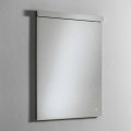 Oglindă de perete cu lumină LED integrată din oțel inoxidabil Fabricat în Italia - Tuccio