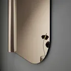 Oglindă de perete Beniamina cu ondulații laterale, fabricată în Italia Viadurini