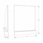 Oglindă de perete cu structură și compartiment de depozitare din lemn de tec - Palima Viadurini