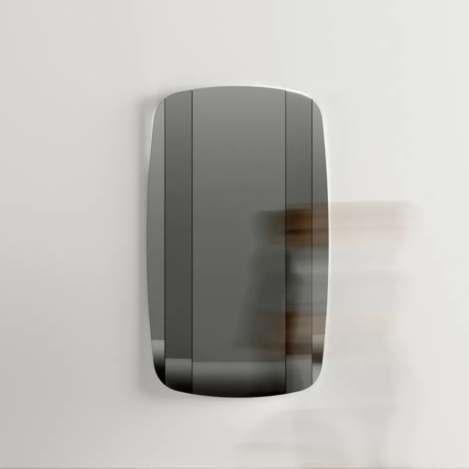 Oglinda de Perete cu Structura din Lemn Vopsit Negru Made in Italy - Arya Viadurini