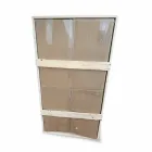 Oglindă de perete cu cadru din aluminiu și lumină LED Fabricată în Italia - Chik Viadurini