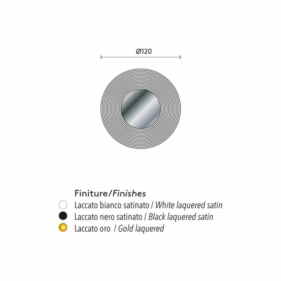 designer de oglindă de perete cu suport MDF Malva Viadurini