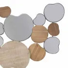 Oglindă de design modern din lemn și fier - Ortensio Viadurini