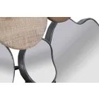 Oglindă de design modern din lemn și fier - Ortensio Viadurini