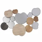 Oglindă de design modern din lemn și fier - Ortensio Viadurini