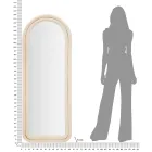 Oglindă de perete MDF acoperită cu catifea cu vârf arcuit - Jessica Viadurini