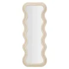 Oglindă de perete din MDF acoperită în catifea cu linii ondulate - Sheldon Viadurini