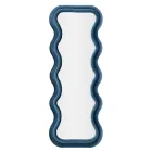 Oglindă de perete din MDF acoperită în catifea cu linii ondulate - Sheldon Viadurini