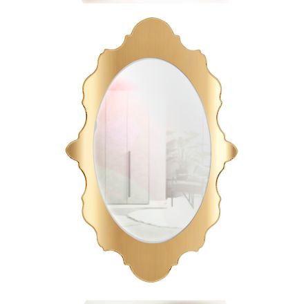 Oglindă de perete din plexiglas cu ramă aurie sau argintie, fabricată în Italia - Ariele Viadurini