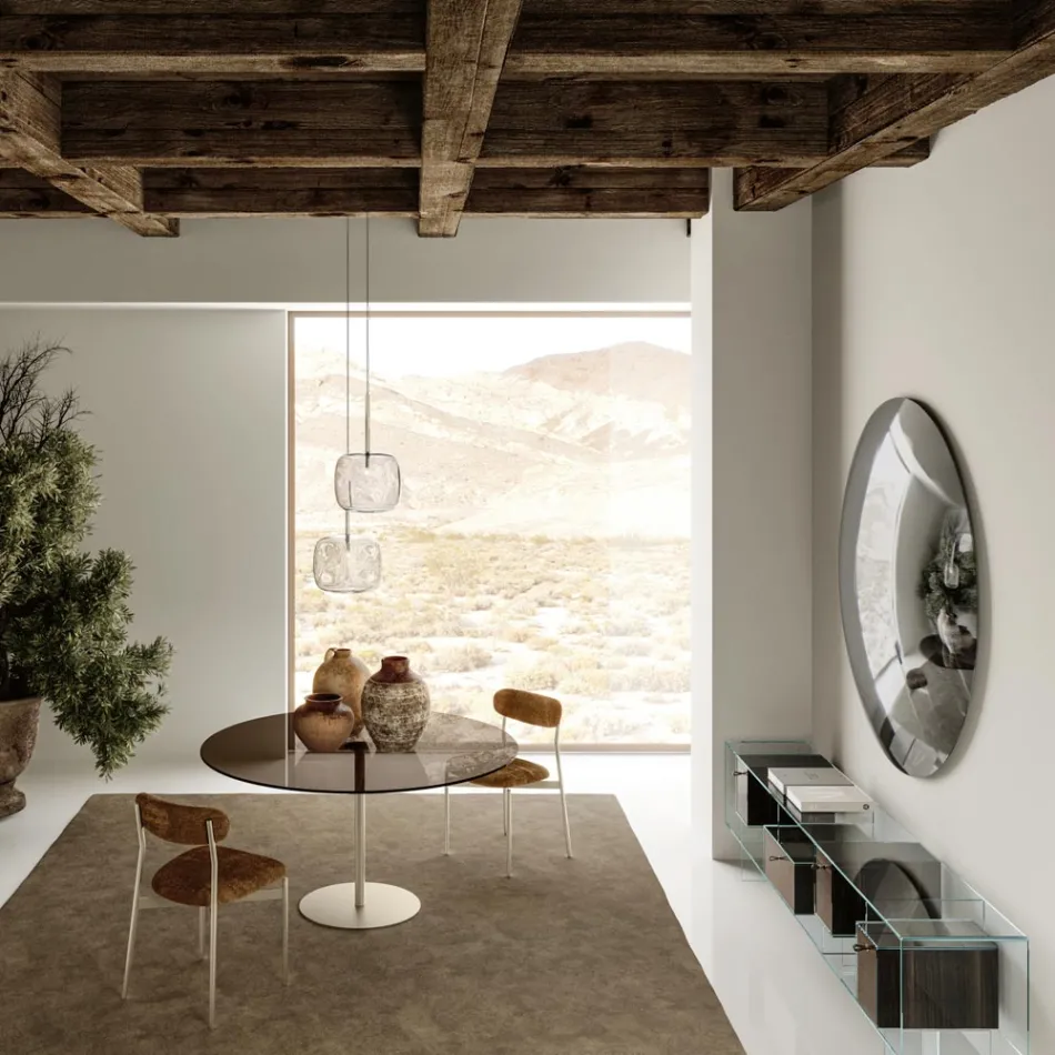 Oglinda de perete din sticla curbata convexa in diferite finisaje - usoara Viadurini