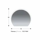 Oglindă modernă de perete cu detaliu sablat și LED Made in Italy - Rialto Viadurini