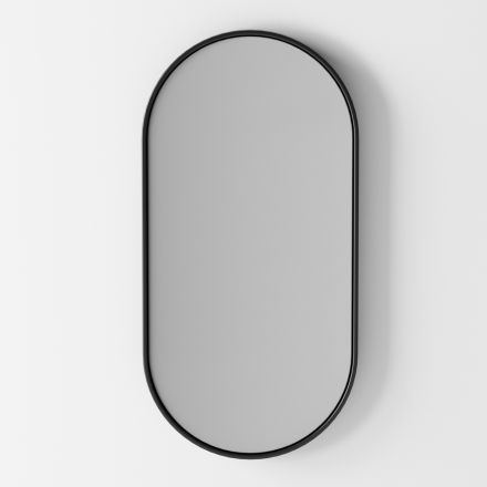 Oglindă de perete ovală cu iluminare din spate, fabricată în Italia - Riflessi Viadurini