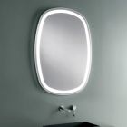 Oglindă de perete pentru baie cu LED 4000K integrat Fabricat în Italia - Scrullo Viadurini