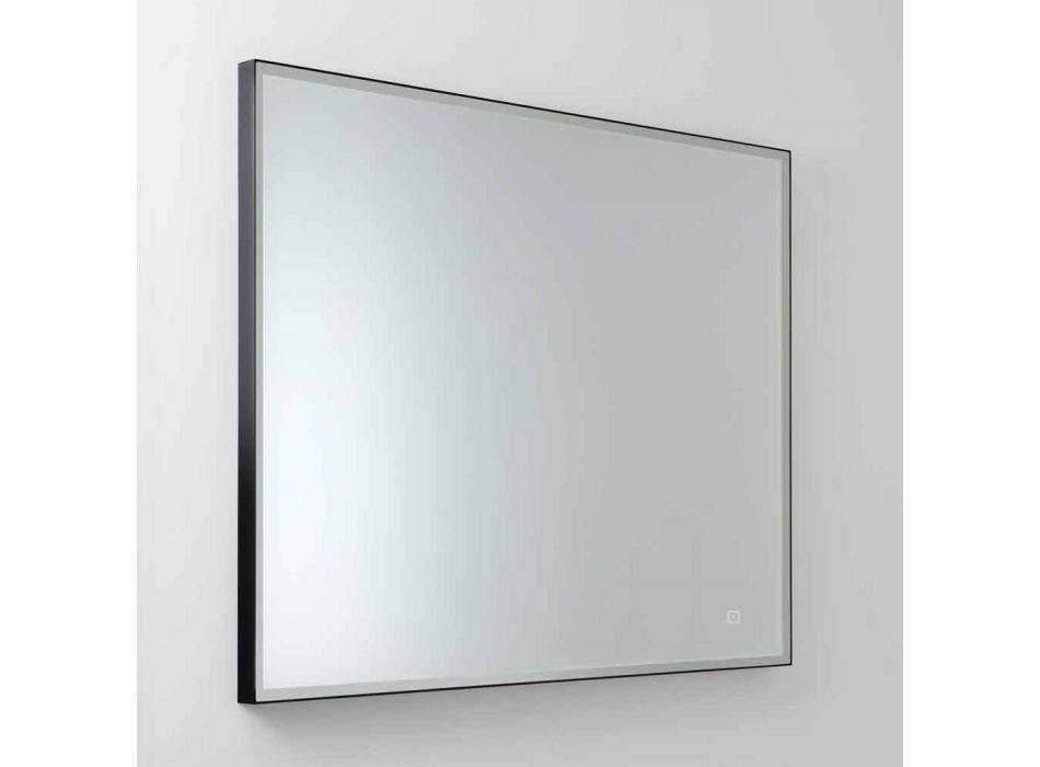 Oglindă de perete cu cadru din sticlă mată Made in Italy - Mirro Viadurini