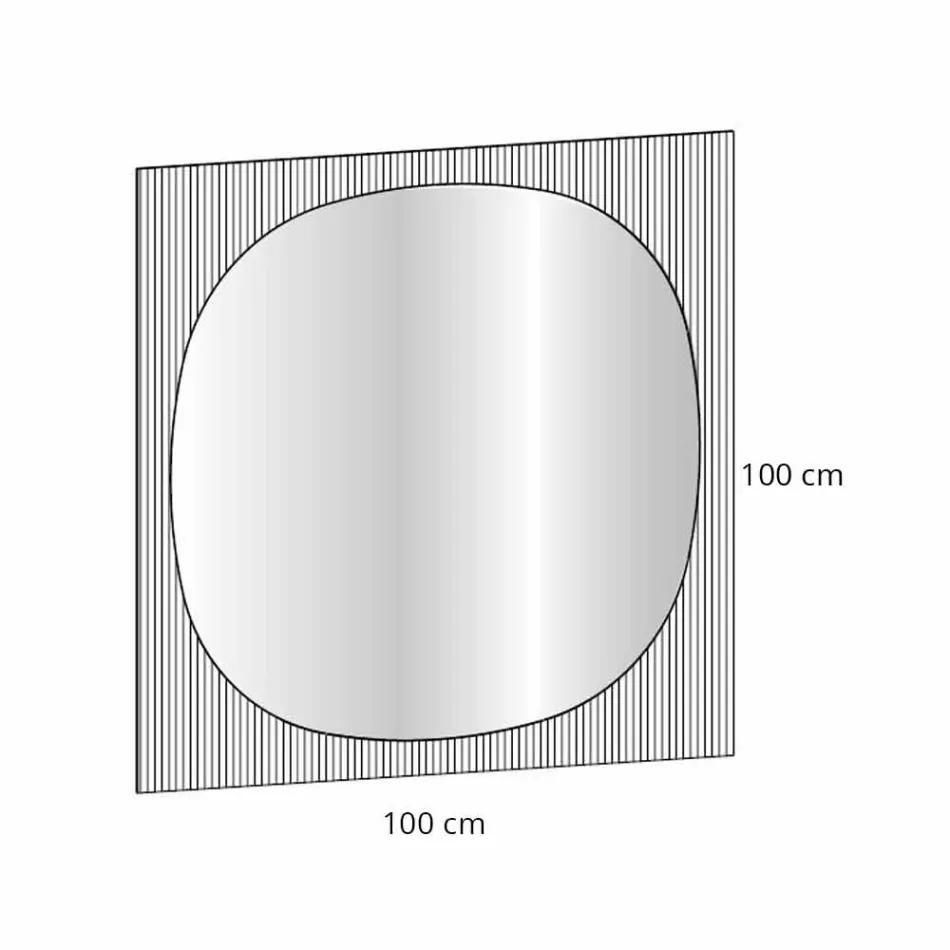 Oglinda de perete modernă de culoare afumată, realizată în Italia - Bandolero Viadurini