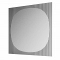 Oglindă modernă de perete pătrată, în culoarea fumului, fabricată în Italia - Bandolero