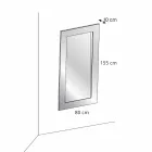 Oglindă de perete dreptunghiulară cu cadru înclinat fabricat în Italia - Salamina Viadurini