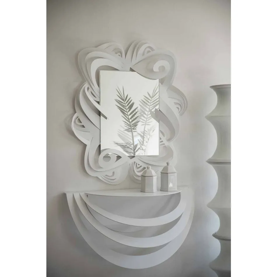 Oglindă dreptunghiulară modernă de perete din fier realizată în Italia - Penny Viadurini