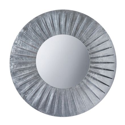Oglinda de perete rotunda cu rama din fier Design elegant - Tassio Viadurini