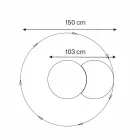Oglindă rotundă de perete cu satelit care rotă 360 ° Made in Italy - Shaki Viadurini