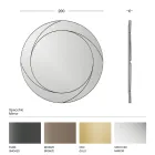 Oglinda Rotunda de Perete cu Structura din Lemn Made in Italy - Navona Viadurini