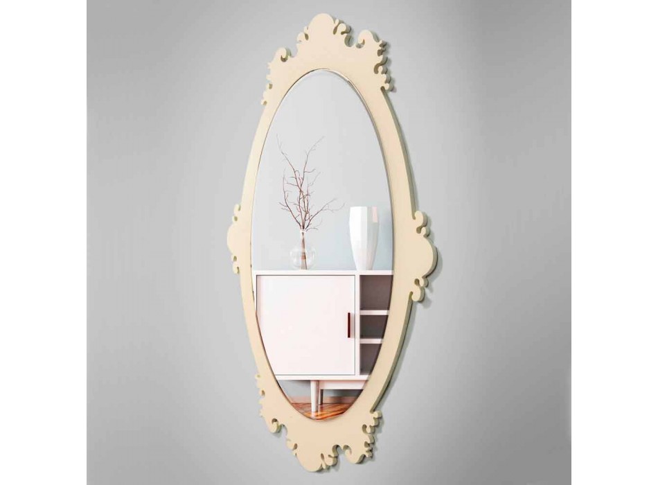 Oglinda vintage de lemn cu design vintage cu cadru - Giangio Viadurini