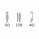 Oglindă de podea design din lemn de frasin și metal Fabricat în Italia - Cuspide Viadurini