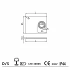 Oglinda de machiaj un design modern, iluminat cu LED-uri, Maren Viadurini