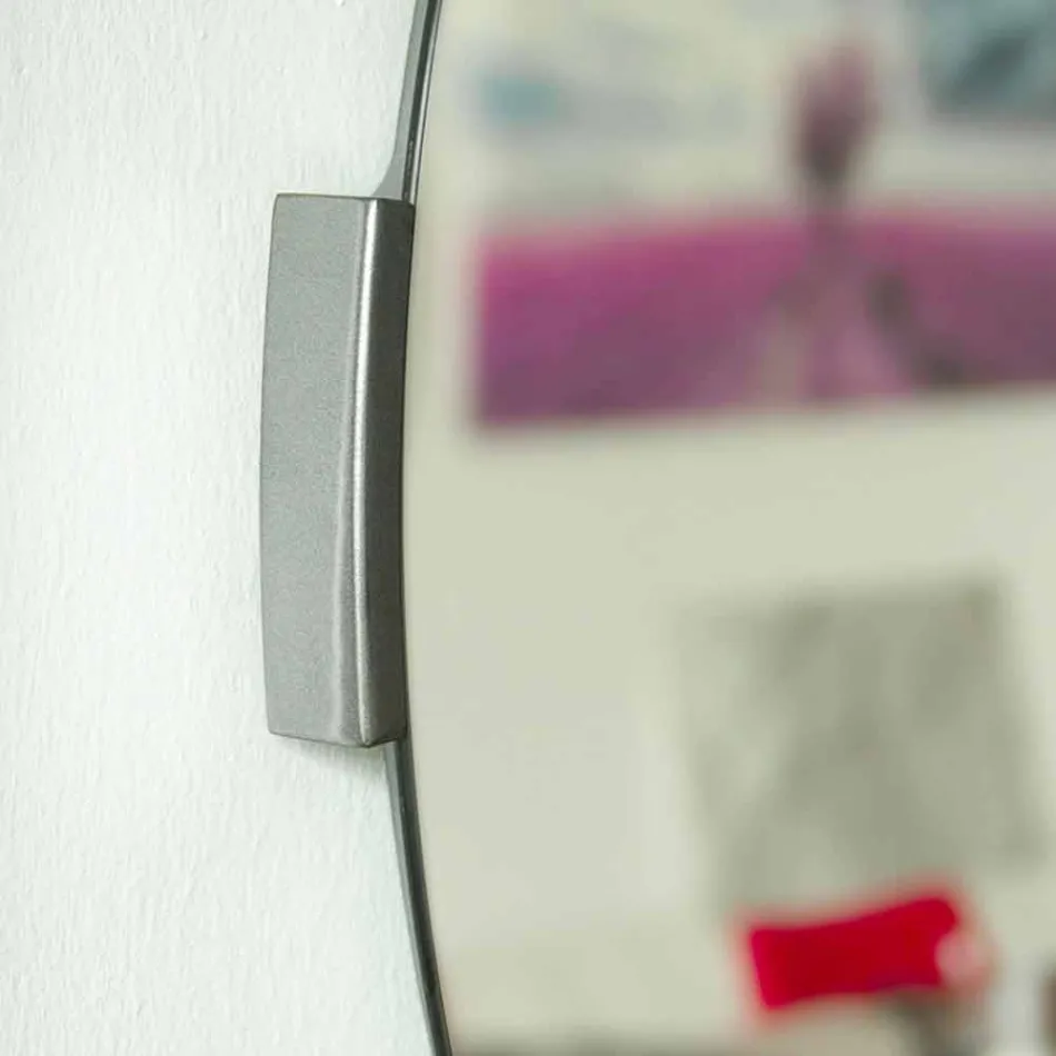 Oglinda de perete modernă cu design cadru rotund cu cadru - Odosso Viadurini