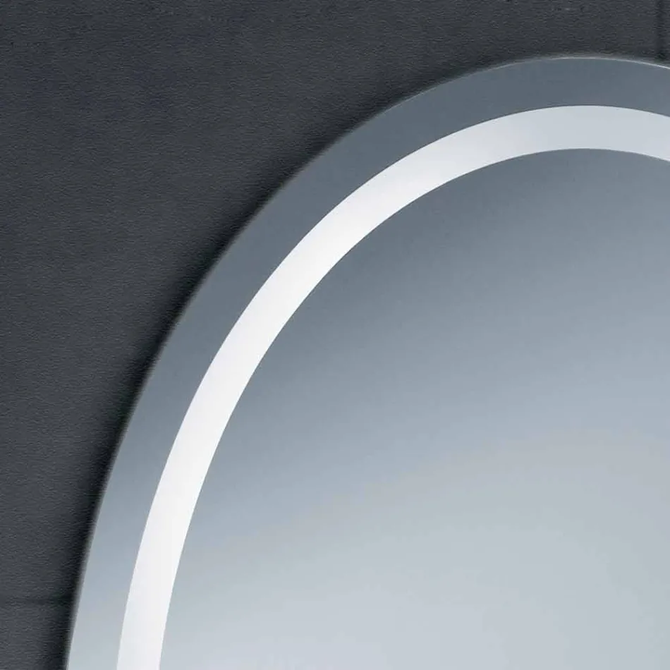 Oglinda design modern, cu baie de iluminat cu LED-uri Pure Viadurini